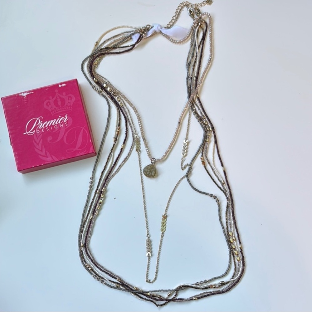 Premier Gold and Brown Multi-Strand Necklace